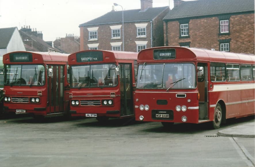 Three Leyland Leopards of Reliance of Gonerby