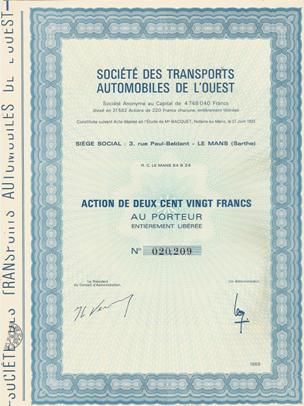 STAO share certificate