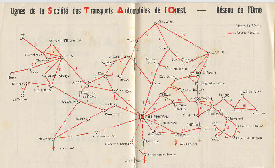 plan de lignes STAO 61
