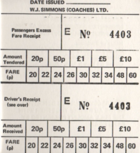 front of autofare overpayment receipt