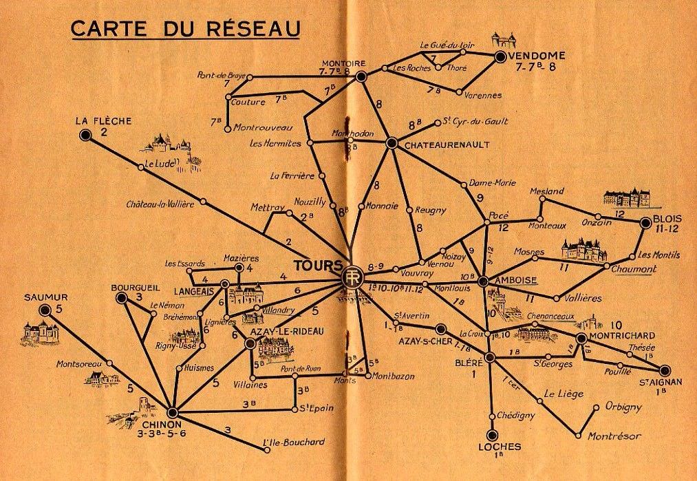 1967 map of routes